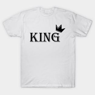 KING DESIGN TSHIRT - BLACK - MINIMALIST T-Shirt